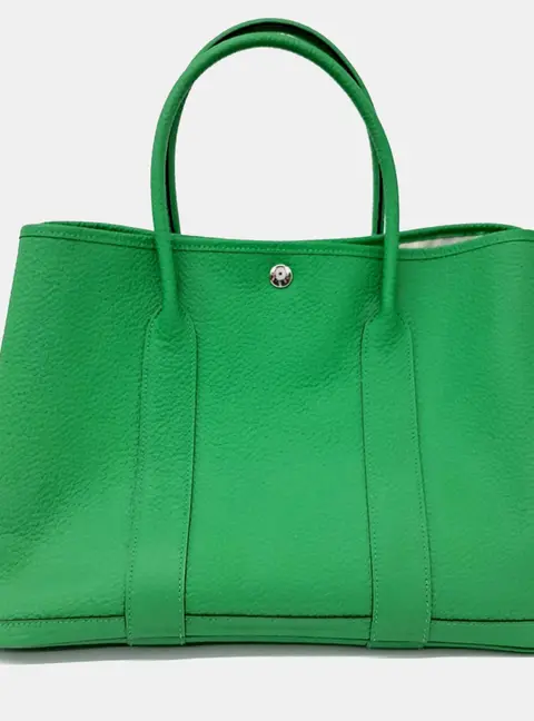 Hermes Garden Party 36 Green Negonda Leather Tote Bag
