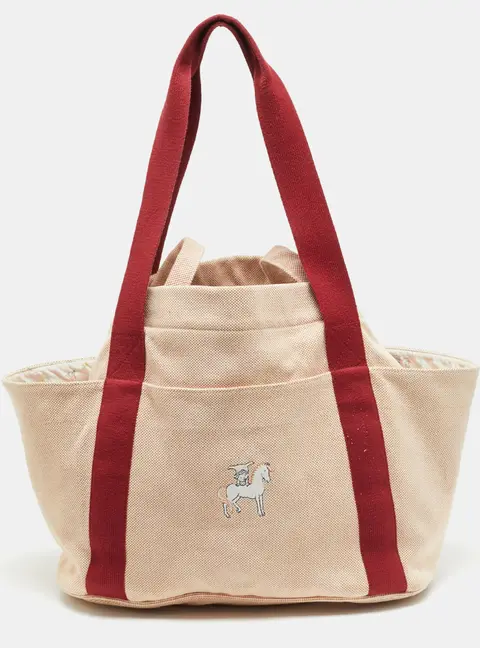 Hermes Cabriole Terracotta  H Canvas Nappy Bag