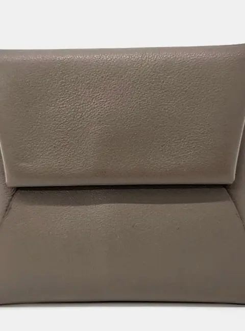 Hermes Bastia Coin Purse Brown Chevre Leather Coin Purse Bag