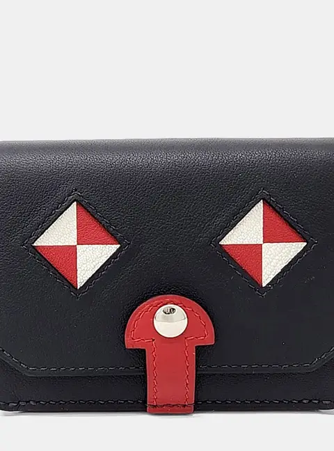 Hermes Multicolor Leather Strap Card Holder Bag