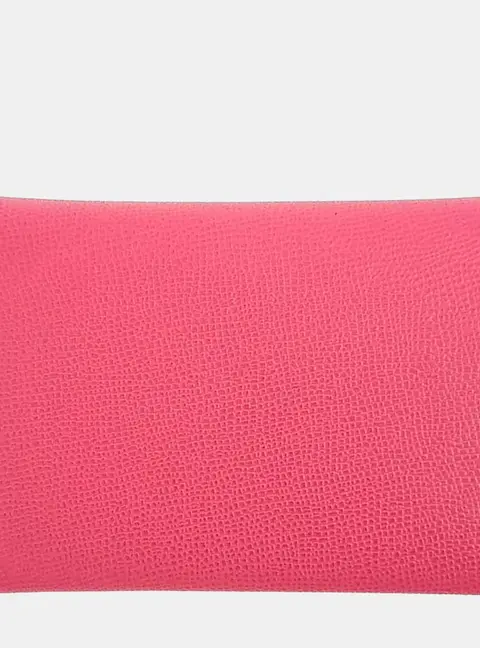 Hermes Calvi Pink Leather Card Holder Bag