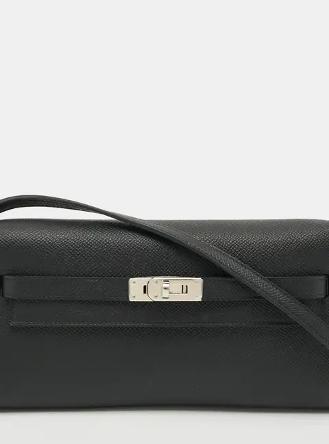Herm&egrave;s Kelly To Go Noir Epsom Leather Wallet