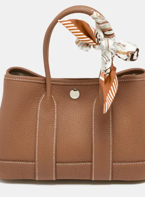 Hermes Neo Garden 23 Gold Negonda Leather Tote