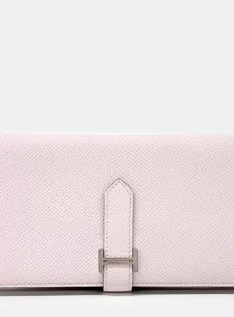 Hermes Bearn Pink Epsom Leather Wallet