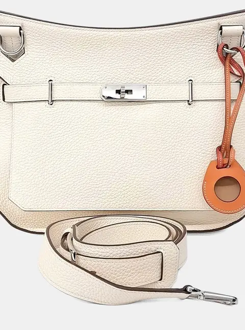 Hermes Jige Elan 29 Craie Clemence Leather Shoulder Bag