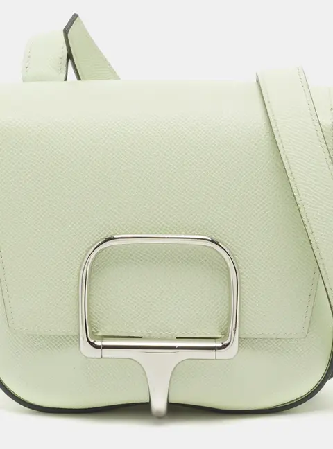 Herm&egrave;s Della Cavalleria Mini Vert Fizz Epsom Leather Crossbody Bag