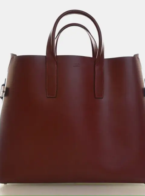 Hermes Cabacity 45 Rouge H Vache Hunter Leather Top Handle Bag