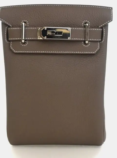 Hermes Hac A Dos PM Etoupe Togo Calfskin Leather Backpack Bag