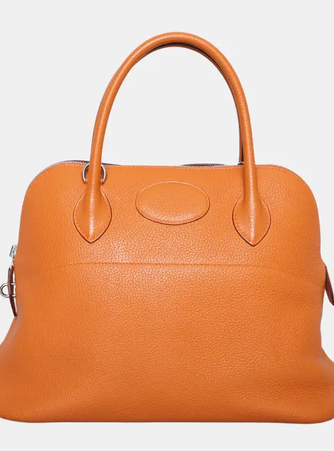 Hermes Bolide 31 Orange Togo Calfskin Leather Top Handle Bag
