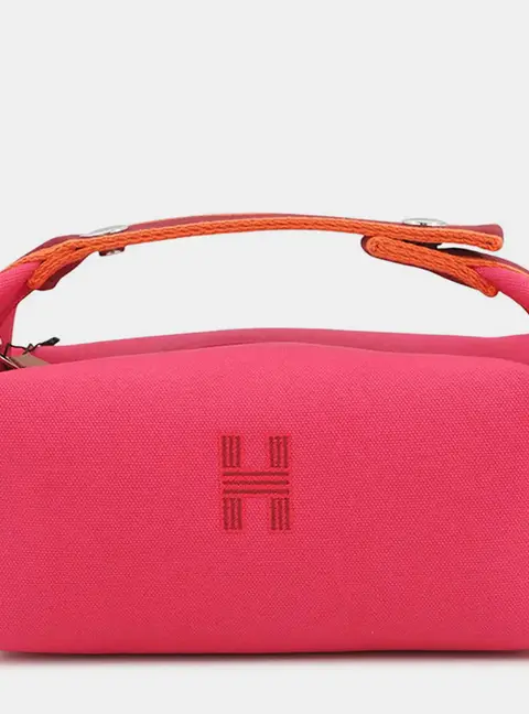 Hermes Bride a Brac PM Hibiscus Canvas Toiletry Bag