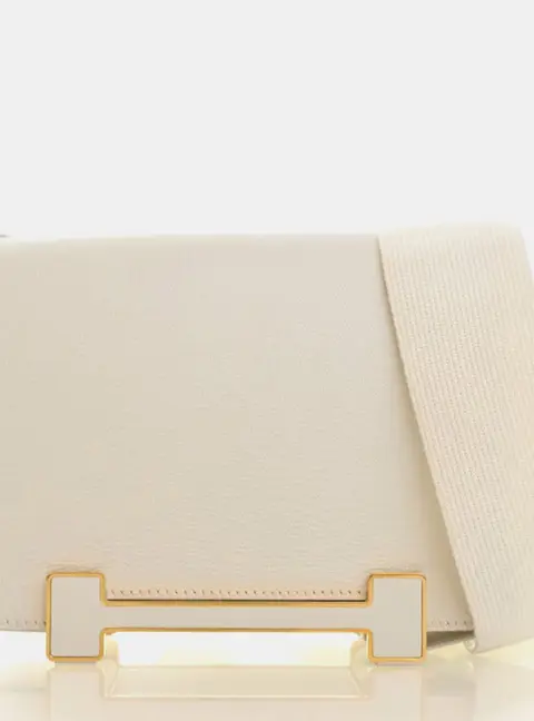Hermes Geta Mushroom Chevre Mysore Leather Crossbody Bag