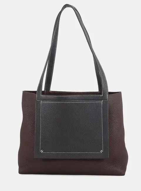 Hermes Cabasellier 31 Rouge Sellier Caban Taurillon Clemence Leather Tote Bag