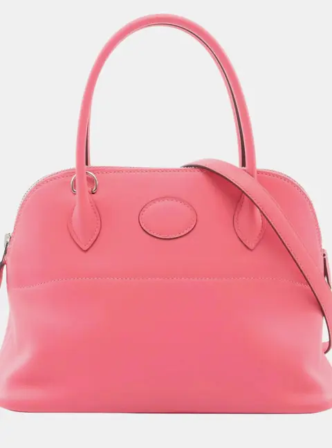 Hermes Bolide 27 Rose Azalee Veau Swift Leather Top Handle Bag