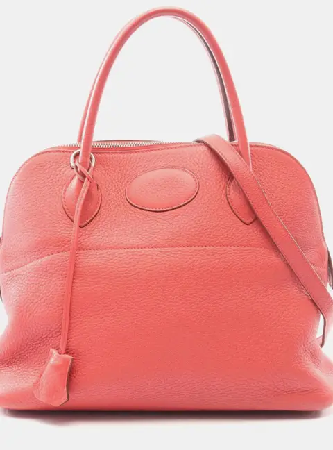 Hermes Bolide 31 Bougainvillea Taurillon Clemence Leather Top Handle Bag
