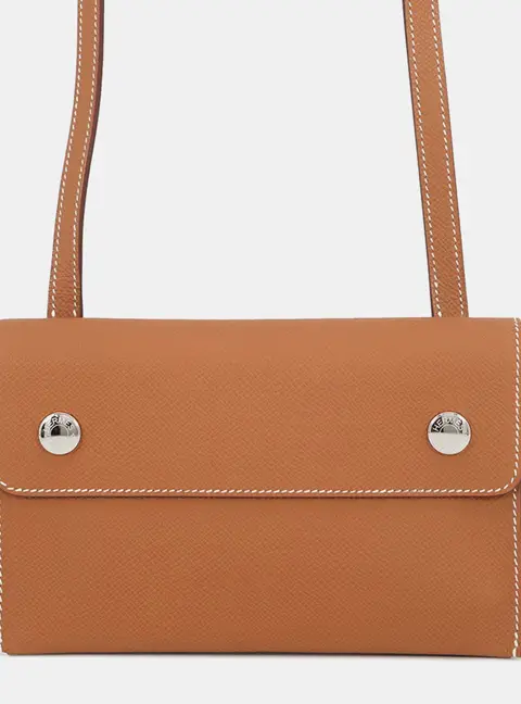 Hermes Nap To Go Gold Epsom Calfskin Leather Crossbody Bag