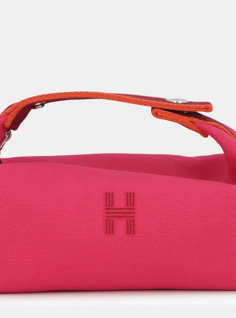Hermes Bride-A-Brac PM Hibiscus Canvas Toiletry Bag