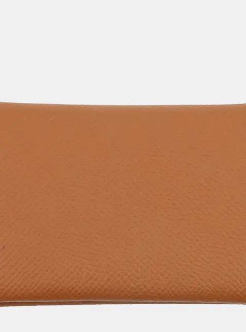 Hermes Calvi Gold Epsom Leather Card Holder Bag