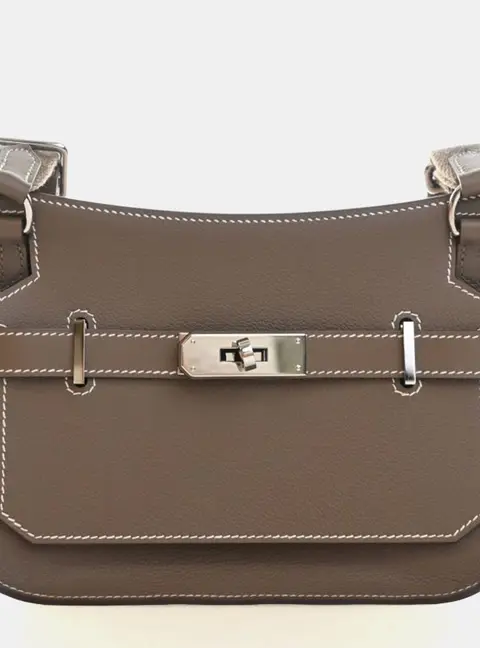 Hermes Jypsiere Mini Etoupe Evercolor Calfskin Leather Crossbody Bag