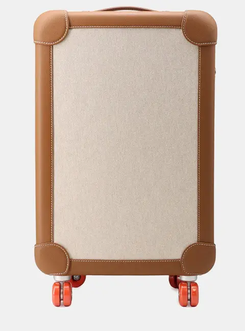 Hermes Rms Rolling Mobility Suitcase Gold Toile H Canvas Taurillon Clemence Leather Travel Bag