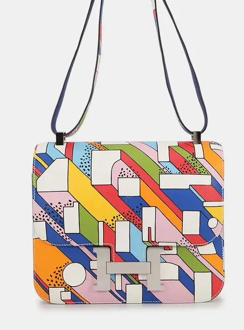 Hermes Constance 24 On A Summer Day Multicolor Swift Leather Crossbody Bag