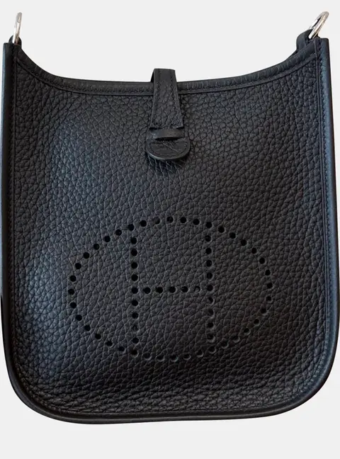 Hermes Evelyne TPM Black Togo Calfskin Leather Shoulder Bag