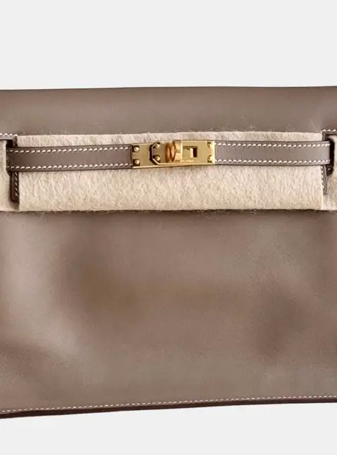 Hermes Kelly Danse Etoupe Swift Leather Shoulder Bag