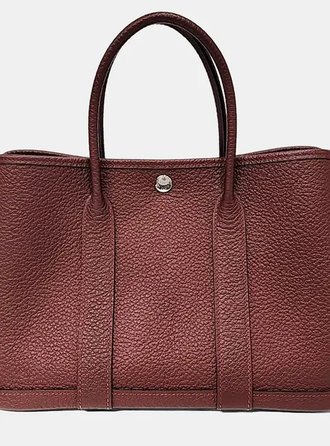 Hermes Garden Party 30 Brown Negonda Leather Tote Bag