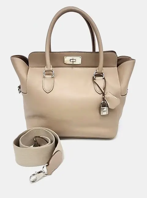 Hermes Toolbox 26 P Trench Evercolor Calfskin Leather Top Handle Bag