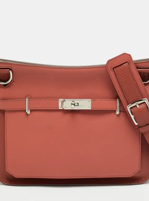 Hermes Jypsiere 28 Palladium Finish Sanguine/Brique Swift and Taurillon Clemence Leather Shoulder Bag