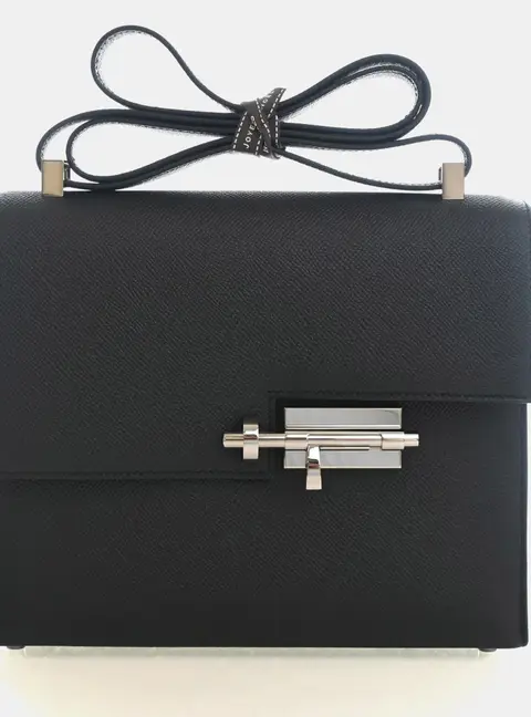 Hermes Verrou 21 Noir Epsom Leather Shoulder Bag