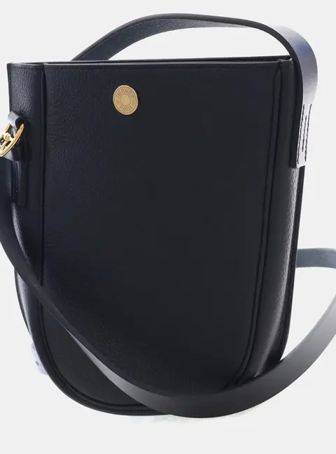 Hermes Perspective Cavaliere 21 Noir Togo Calfskin Leather Crossbody Bag