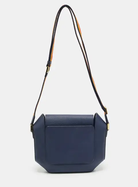 Hermes Octogone 23 Bleu Indigo Epsom Leather Shoulder Bag