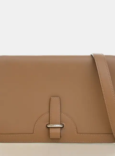 Hermes Sac Chaine D'ancre Biscuit Veau Sikkim Calfskin Leather Shoulder Bag