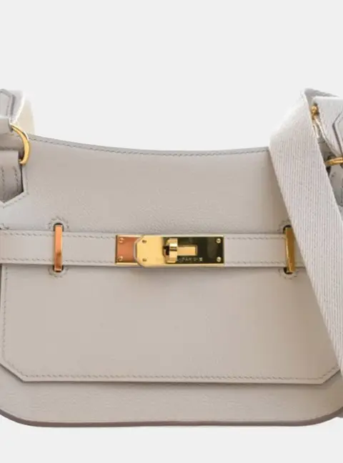 Hermes Jypsiere Mini Beton Evercolor Calfskin Leather Shoulder Bag