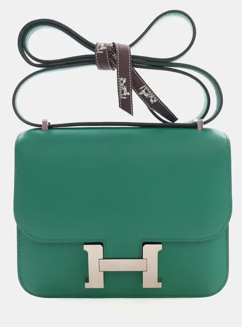 Hermes Constance 18 Vert Vertigo Epsom Calfskin Leather Shoulder Bag