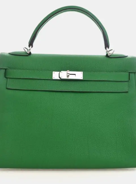 Hermes Kelly 32 Bambou Togo Calfskin Leather Top Handle Bag