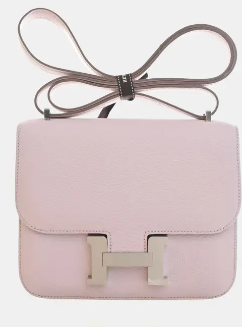 Hermes Constance 18 Mauve Pale Chevre Mysore Leather Shoulder Bag