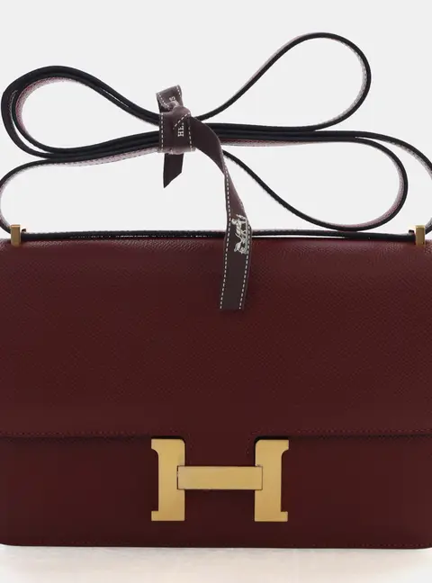 Hermes Constance Elan 25 Rouge H Epsom Calfskin Leather Shoulder Bag