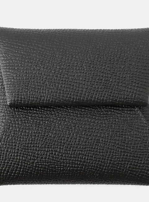 Hermes Bastia Black Epsom Leather Coin Purse Bag