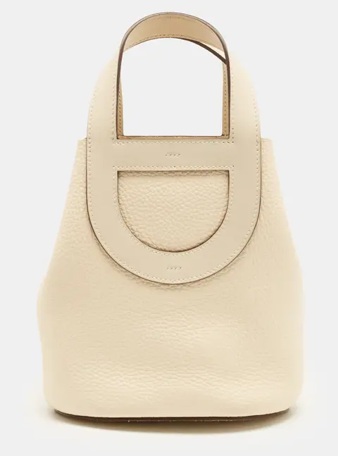Herm&egrave;s In The Loop 18 Nata Taurillon Clemence and Swift Leather Tote