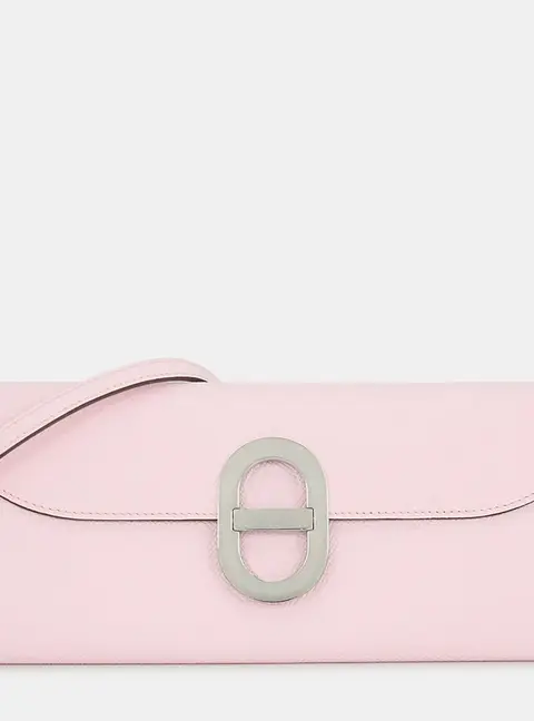 Hermes Maillon To Go Rose Darling Epsom Leather Crossbody Bag