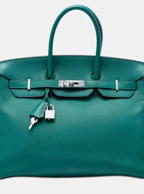 Hermes Birkin 35 Epsom Calfskin Leather Top Handle Bag