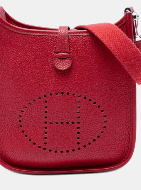 Hermes Evelyne 16 Amazone Red Clemence Leather Crossbody Bag