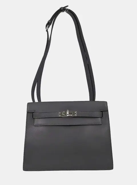 Hermes Kelly Danse 22 Ardoise Evercalf Leather Shoulder Bag