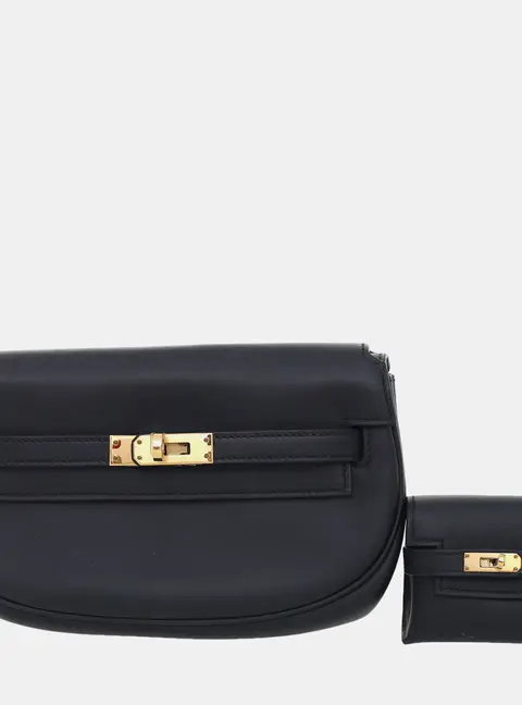 Hermes Kelly Moove Black Leather Bag