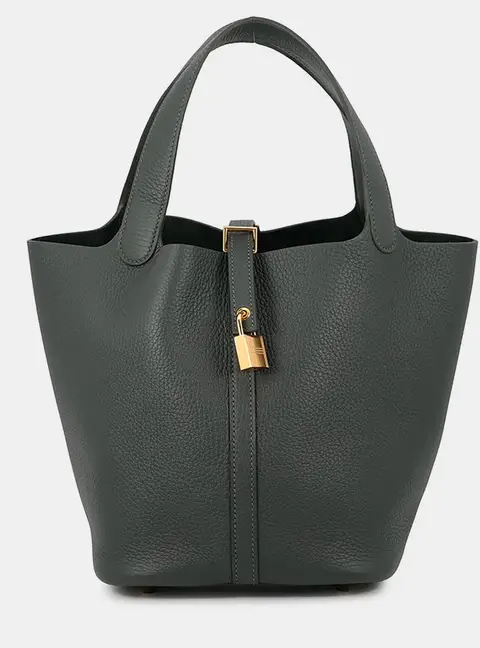 Hermes Picotin Lock Vert Mangrove Taurillon Clemence Size MM