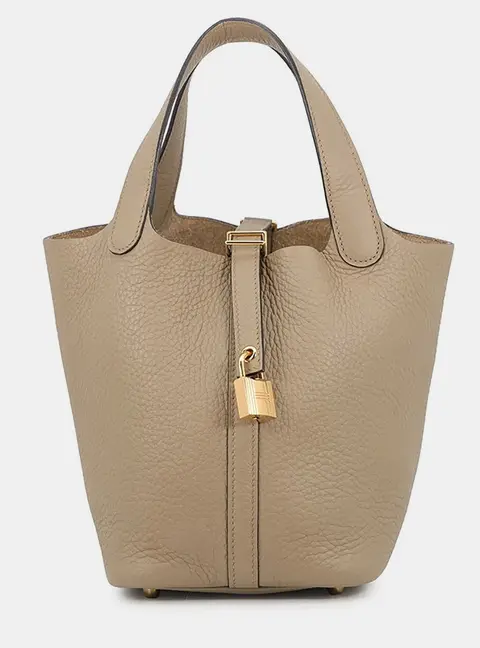 Hermes Picotin Lock Beige Marfa Taurillon Size PM