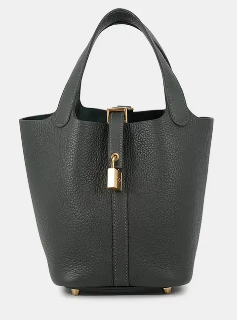 Hermes Picotin Lock Vert Mangrove Taurillon Clemence Size PM