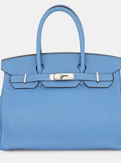 Hermes Birkin Blue Paradise Taurillon Clemence Size 30