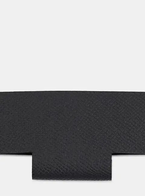 Hermes Card Case H Pocket Black Epsom